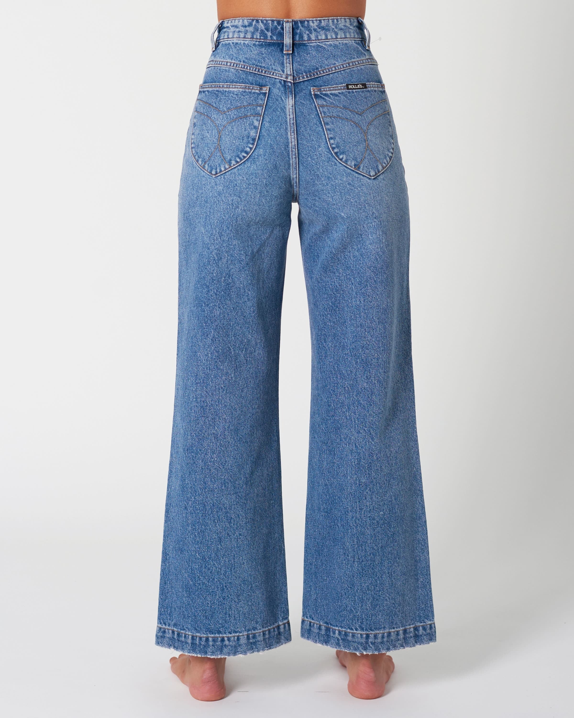 ROLLAS Womens Sailor Jeans Janet Recycled Mid Vintage Blue - Image 2