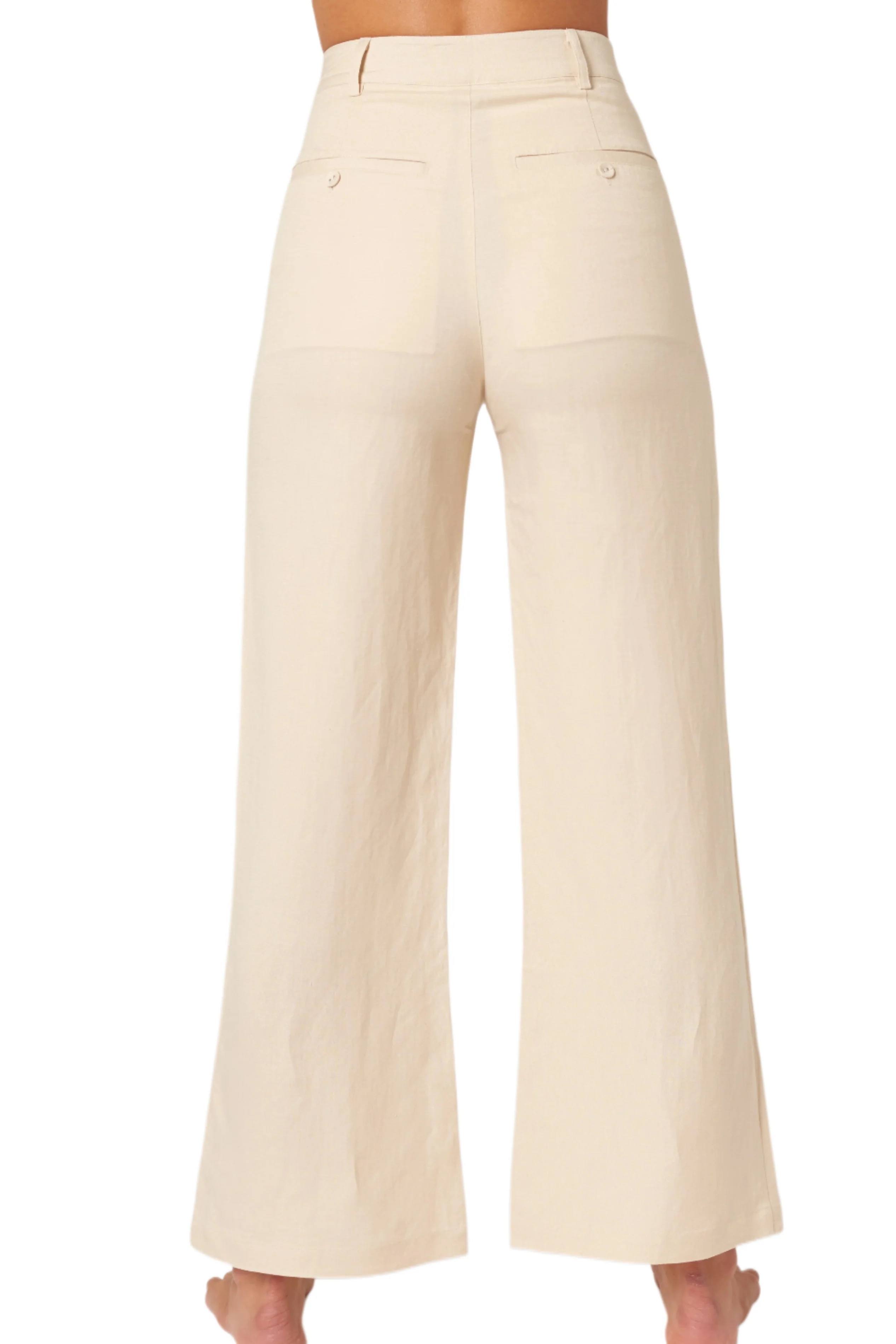 ROLLAS Womens Sailor Linen Pant - Biscuit - Image 3