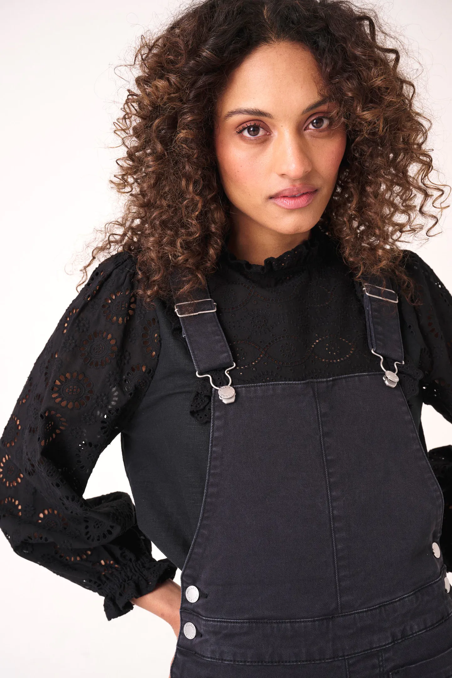 ROLLAS Womens Sailor Overall - Washed Black - Image 6