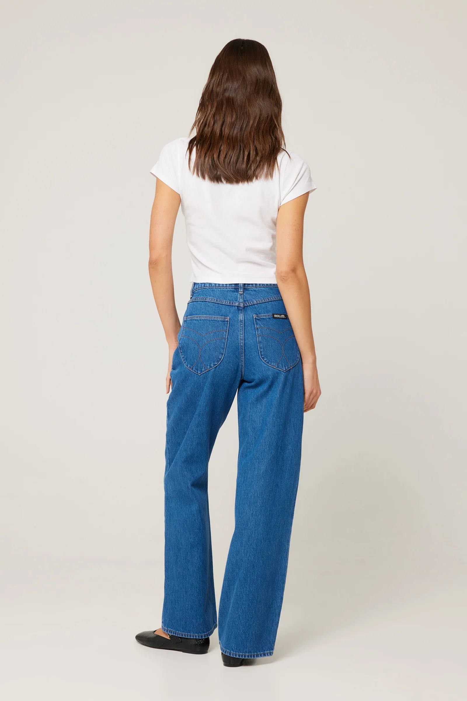ROLLAS Womens Stevie Relaxed Jeans - Ashley Blue - Image 6
