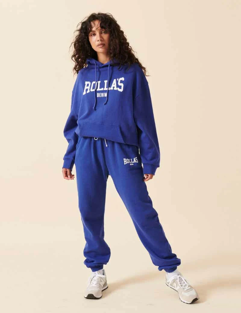 ROLLAS Womens Workout Slouch Hood Sweat Electric Blue - Image 4