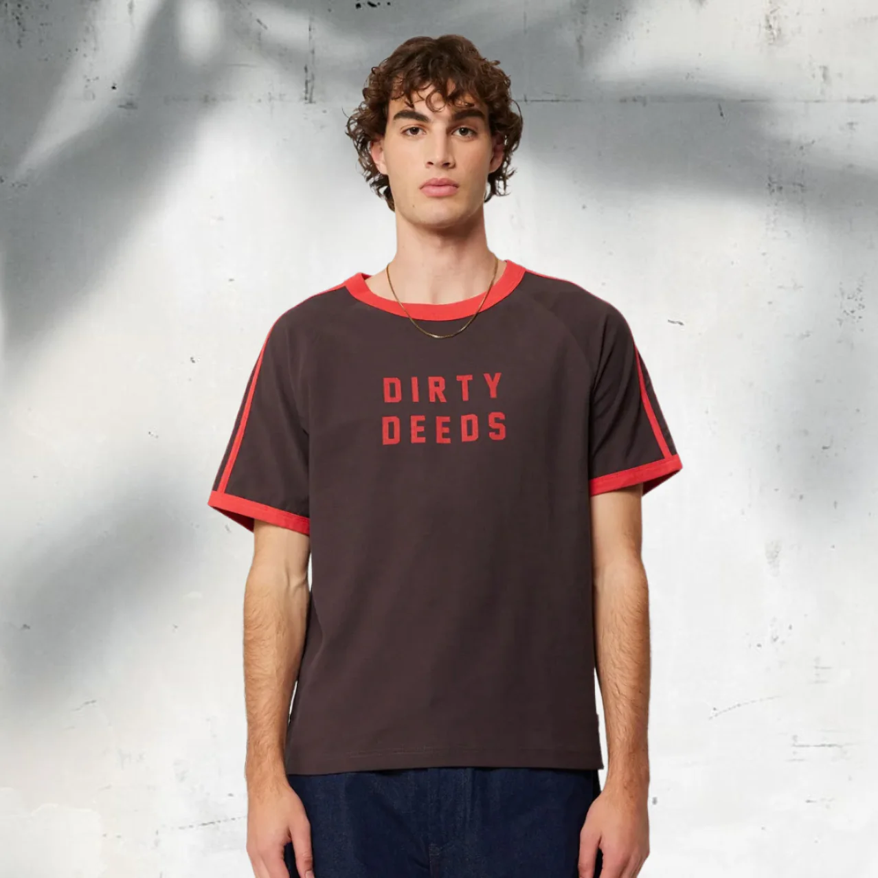 ROLLAS x ACDC Mens Dirty Deeds Ringer Tee - Washed Black - Image 3