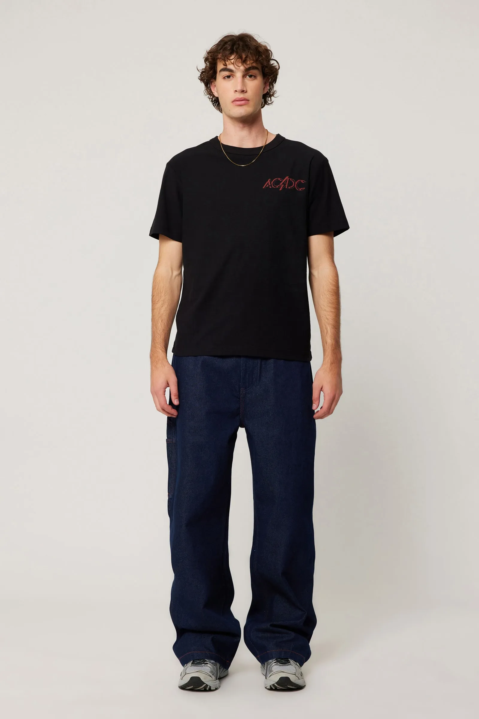 ROLLAS x ACDC Mens Lightning Logo Tee - Black - Image 4