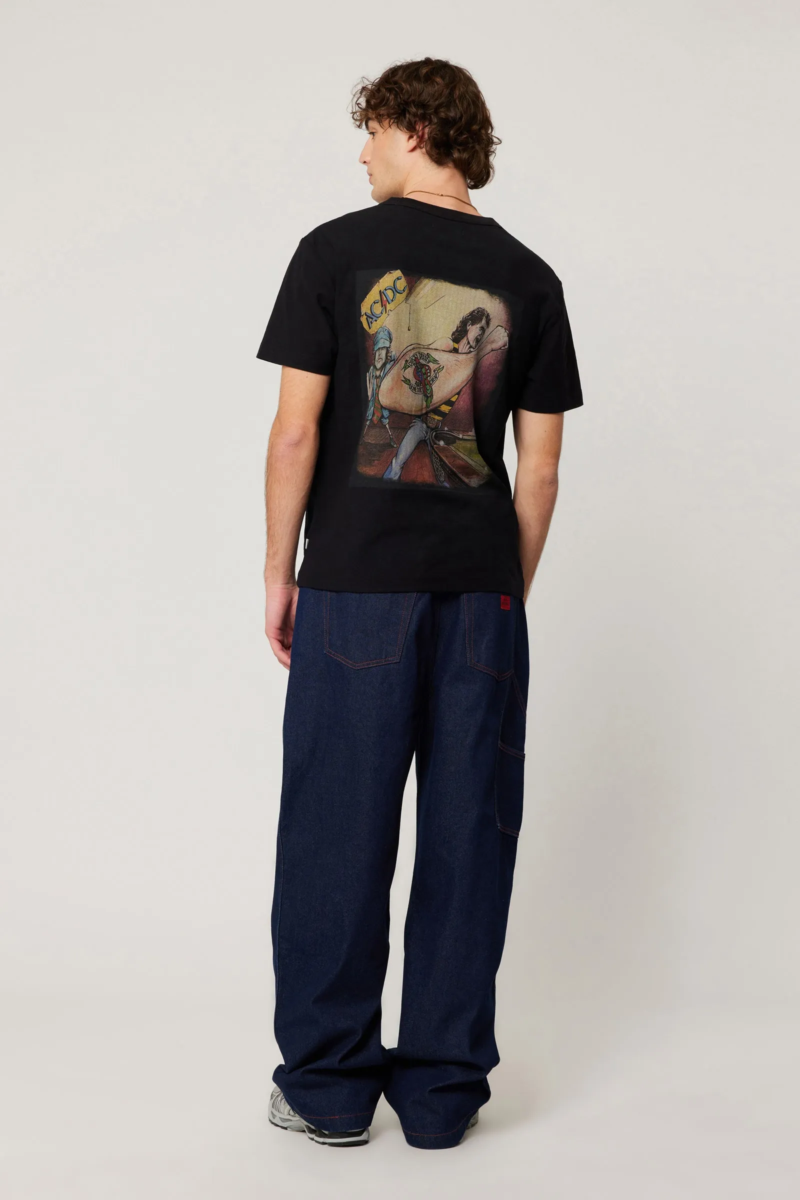 ROLLAS x ACDC Mens Lightning Logo Tee - Black - Image 7