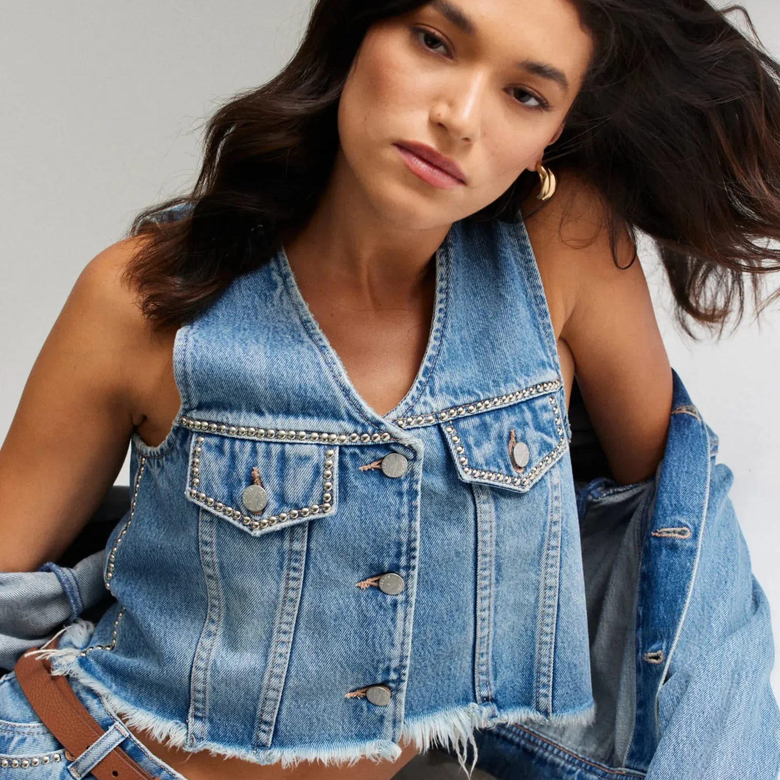 ROLLAS x ACDC Womens Morgan Vest - Stud - Image 8