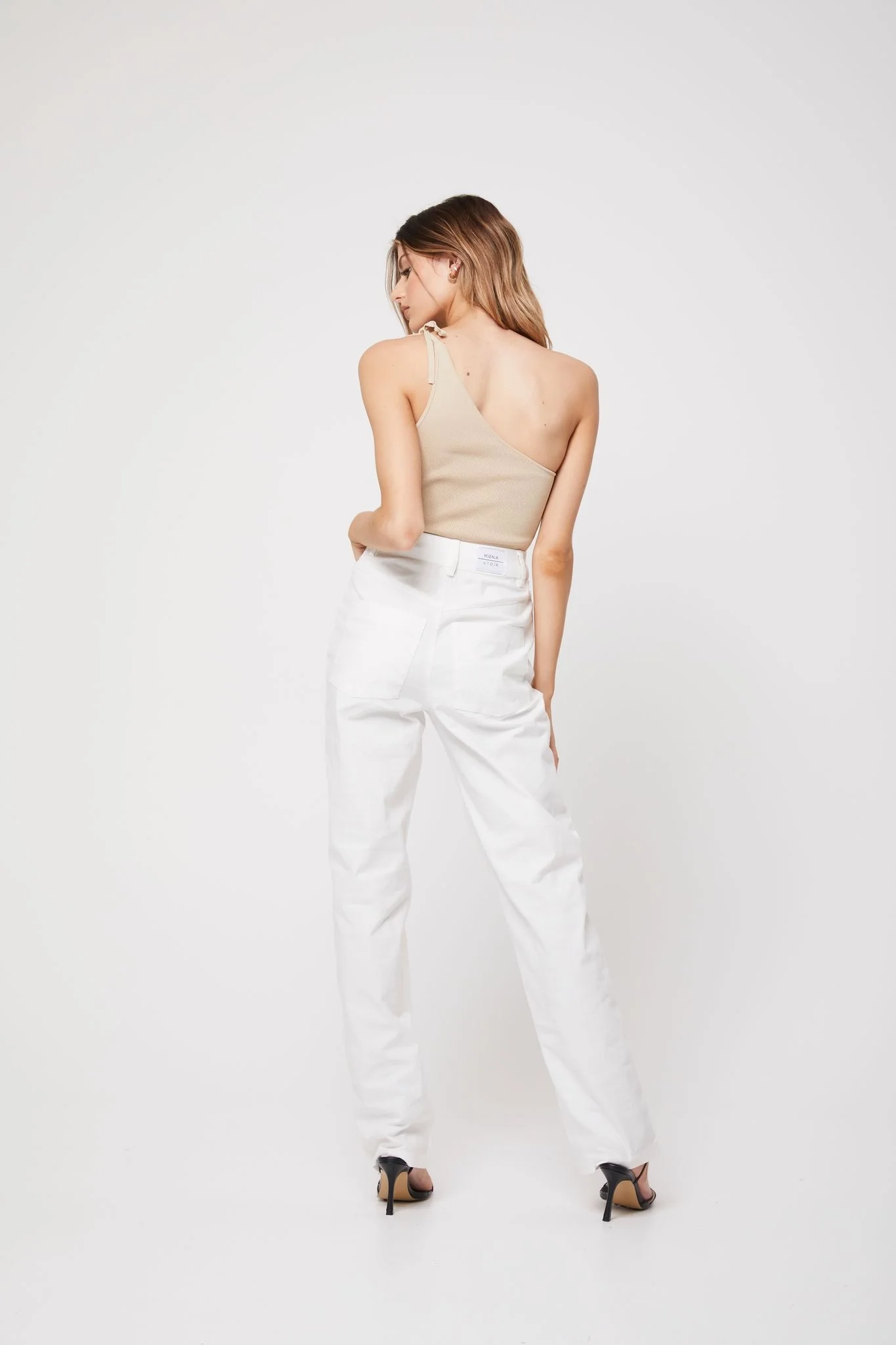 Rozalia Russian x Atoir WOMENS THE ONE SHOULDER TOP - CHAMPAGNE - Image 3