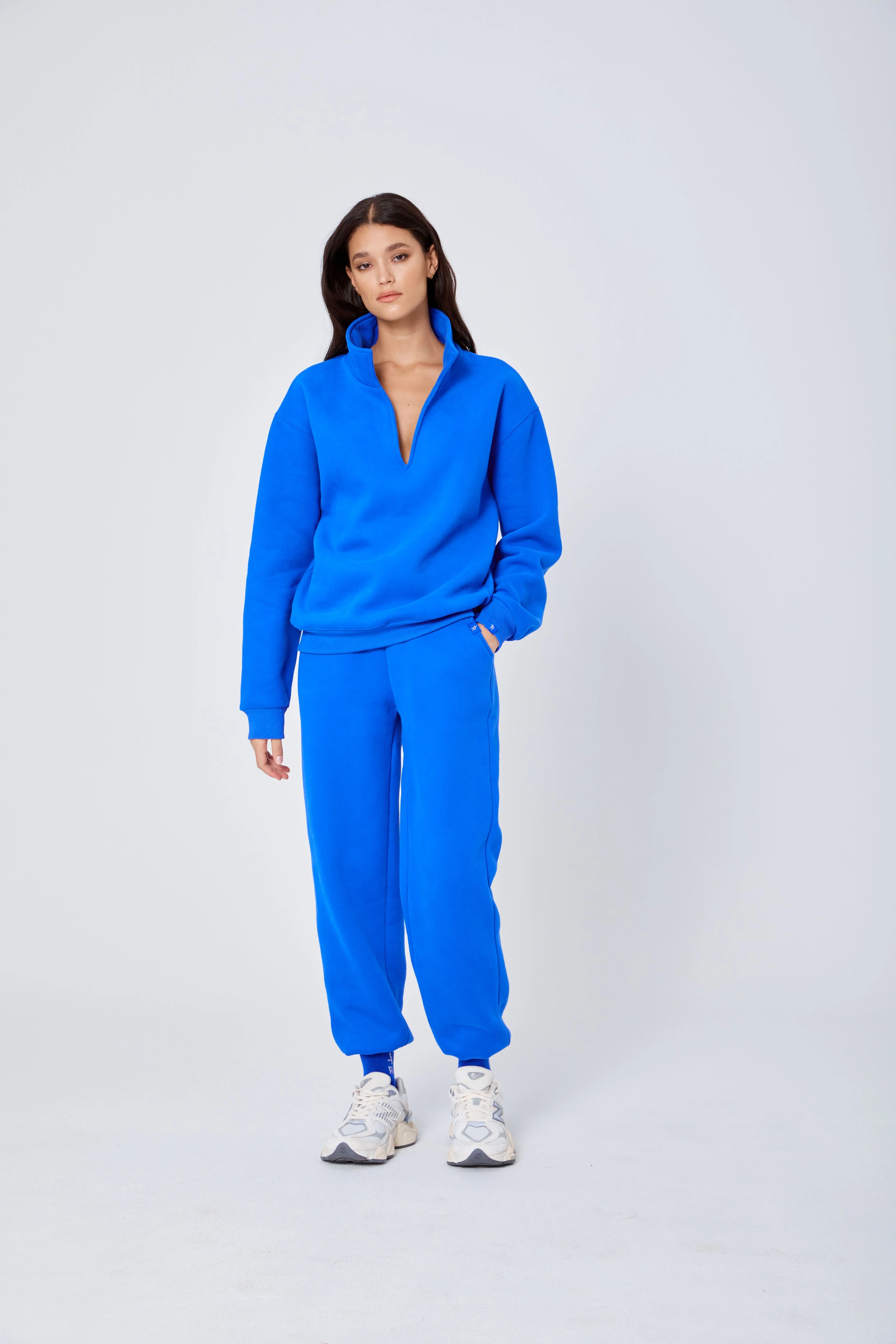 ROZALIA x ATOIR Womens The Collar Jumper Cobalt - Image 11