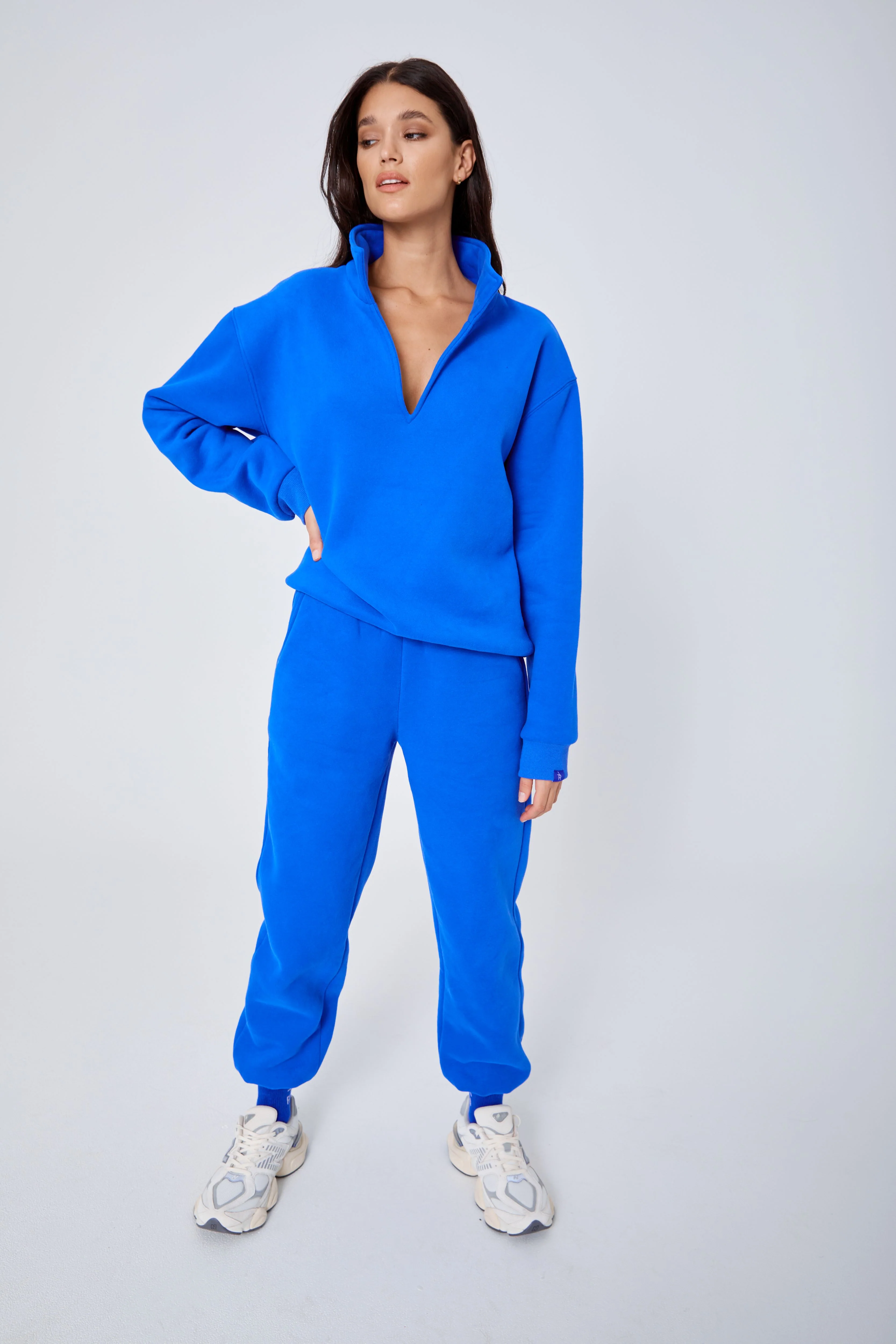 ROZALIA x ATOIR Womens The Collar Jumper Cobalt - Image 4