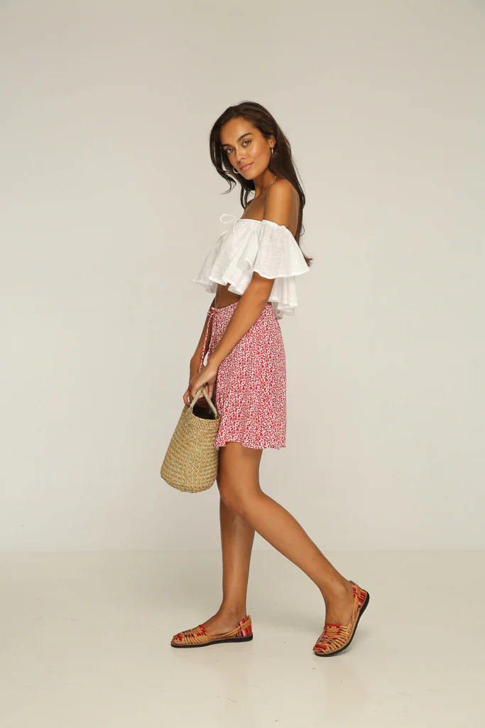 Rue Stiic WOMENS JAGGER OFF SHOULDER TOP WHITE - Image 11