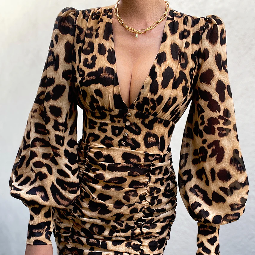RUNAWAY THE LABEL Womens Bengal Mini Dress - Leopard Print - Image 2