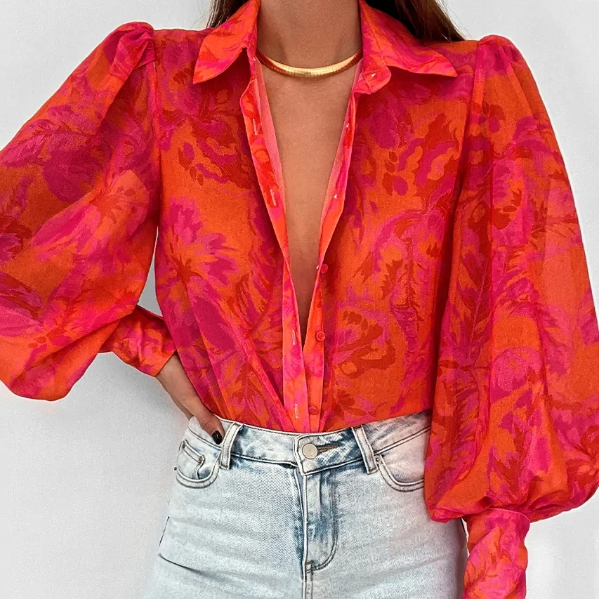 RUNAWAY THE LABEL Womens Fleetwood Blouse Citrus Pink - Image 2