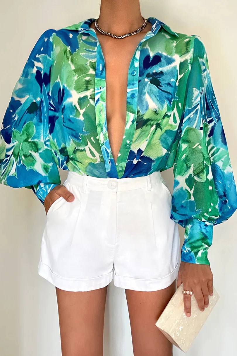 RUNAWAY THE LABEL Womens Fleetwood Blouse - Stelani Blue