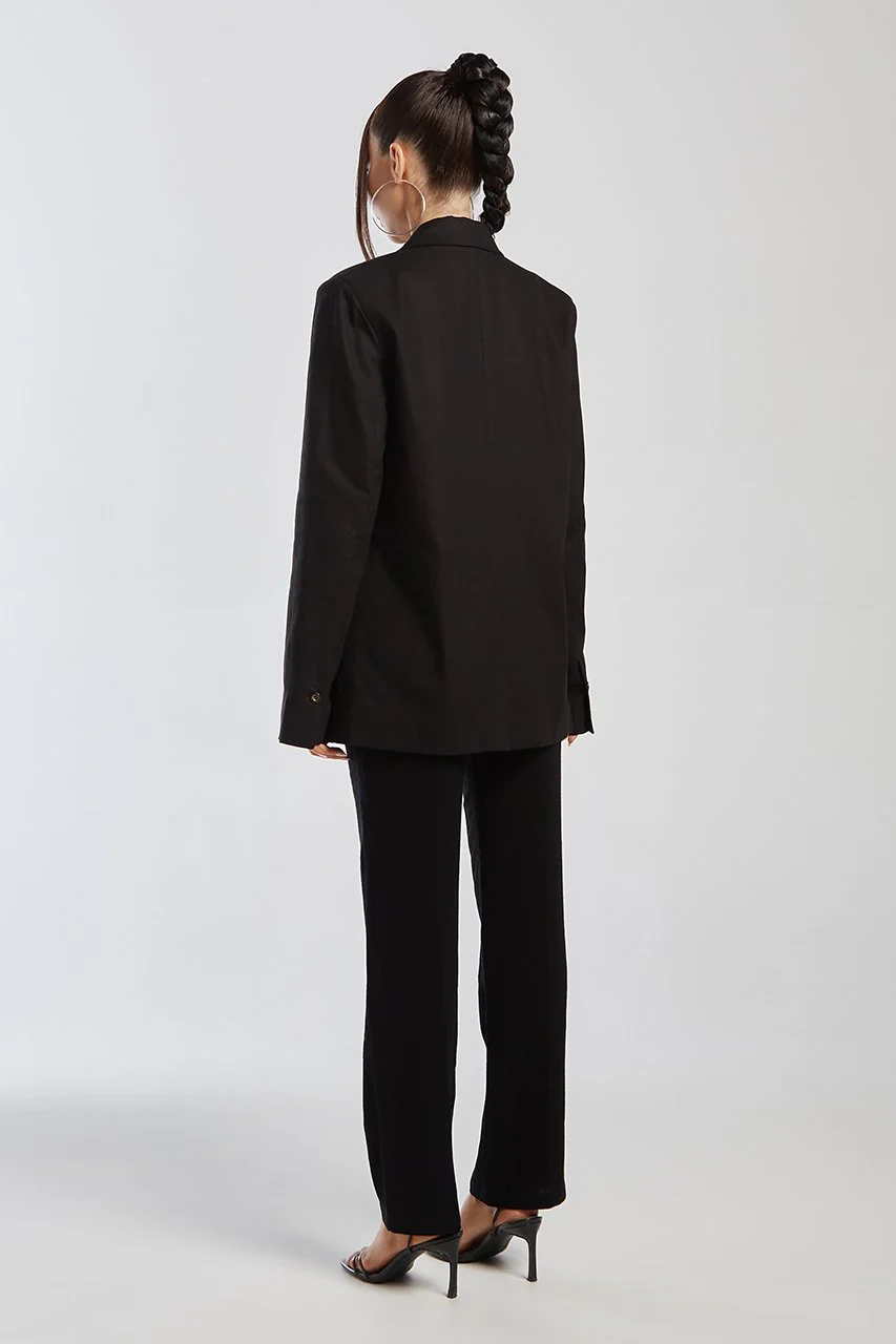 RUNAWAY Womens  Miguel Blazer - Black - Image 4