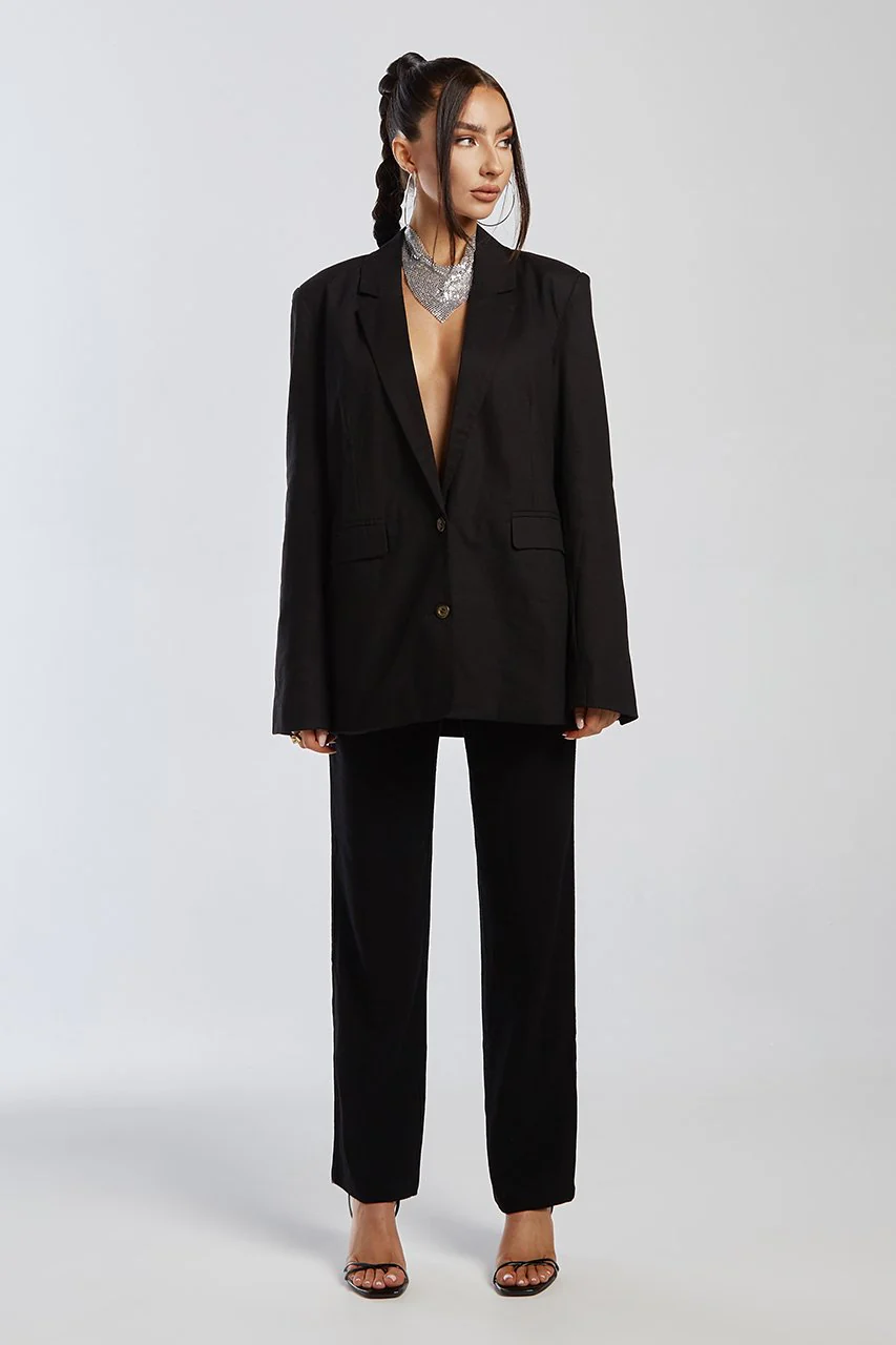 RUNAWAY Womens  Miguel Blazer - Black - Image 5
