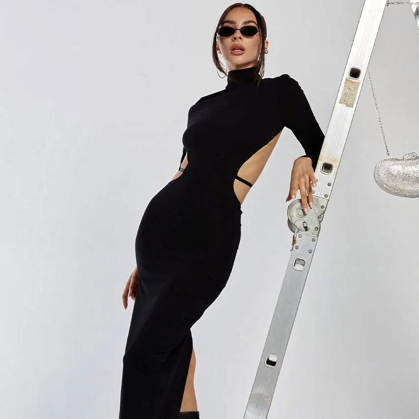 RUNAWAY Womens Valkyrie Dress - Black - Image 2