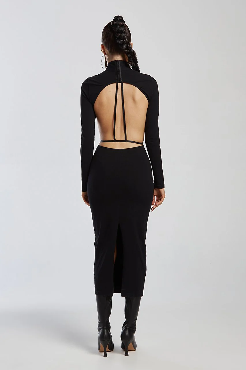 RUNAWAY Womens Valkyrie Dress - Black - Image 5
