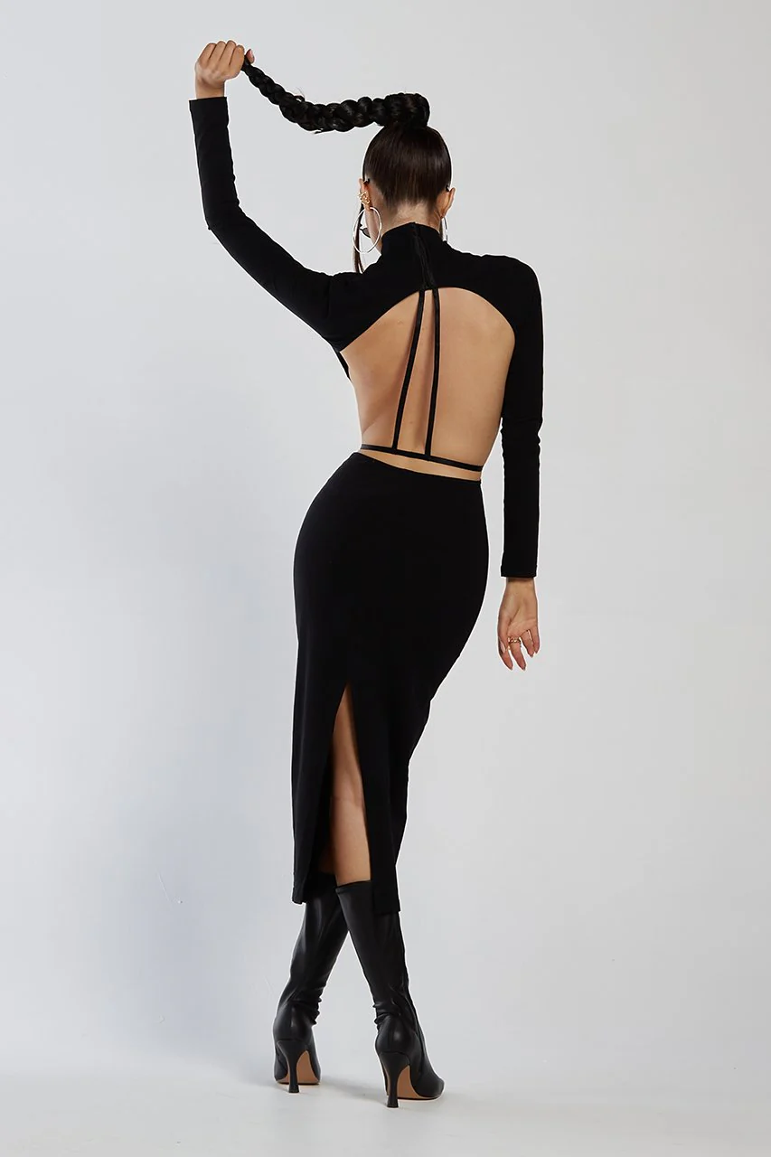 RUNAWAY Womens Valkyrie Dress - Black - Image 7