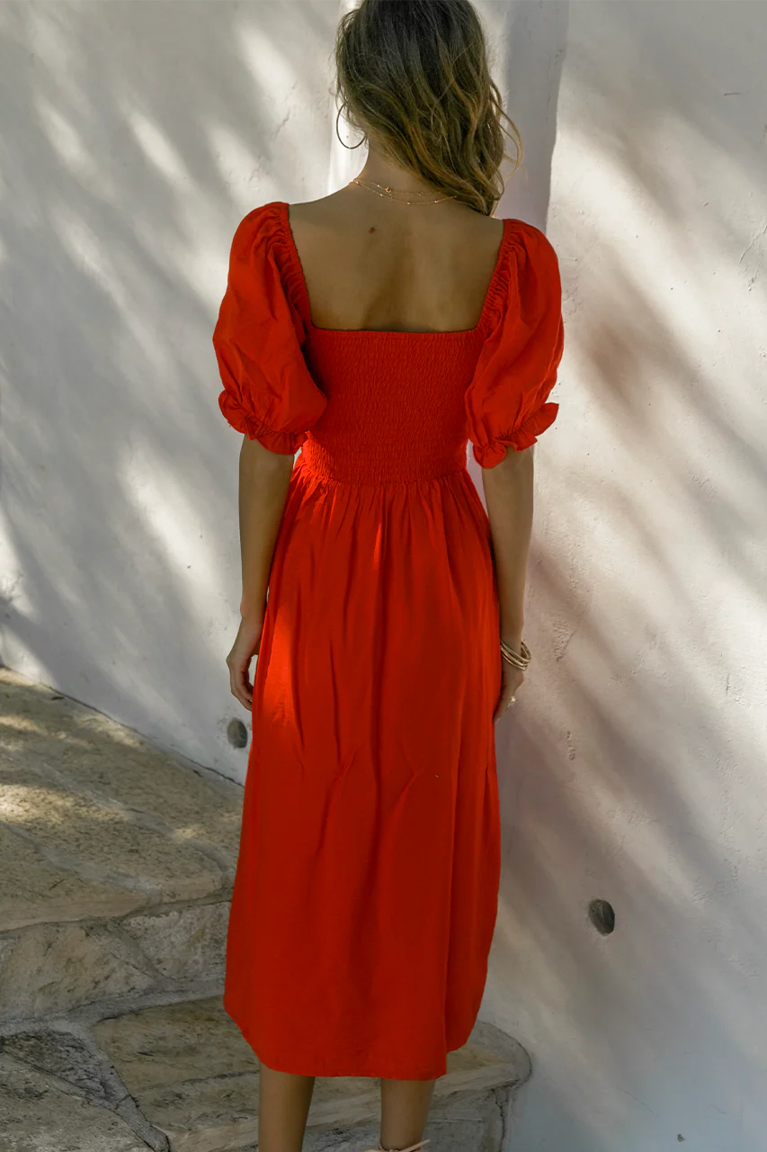 Seven Wonders The Label WOMENS BRINLEY MIDI DRESS - RED - Image 5