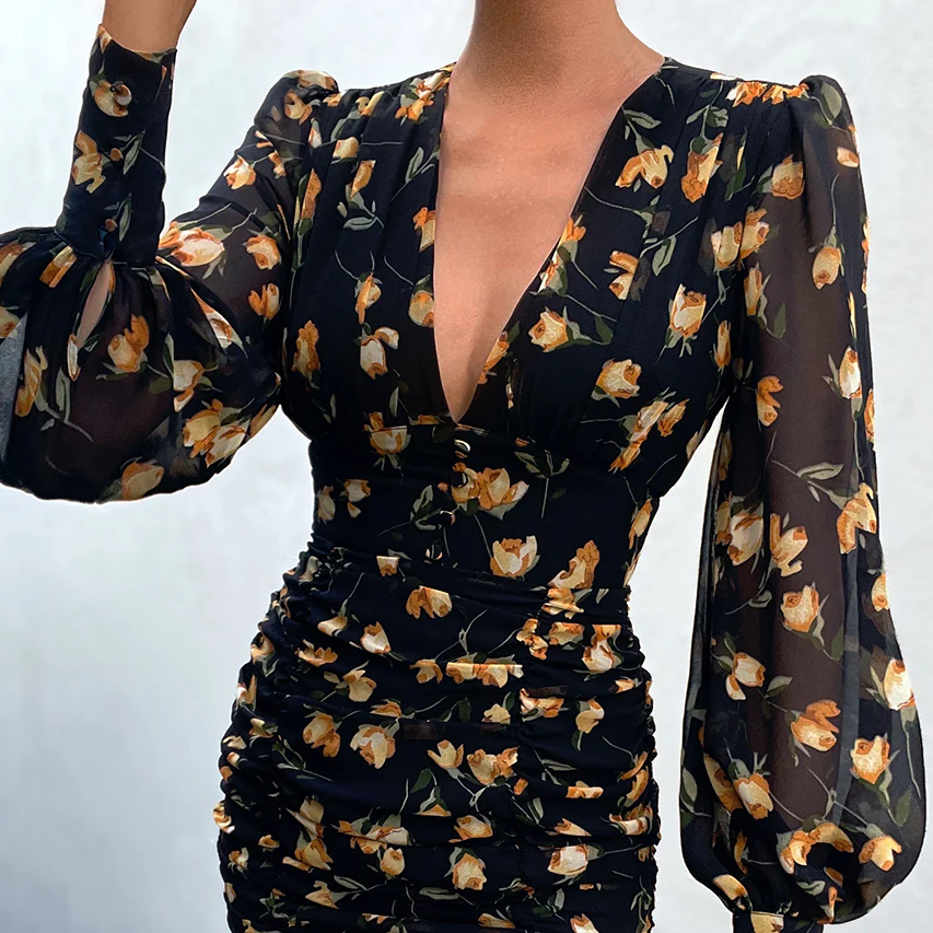 SEVEN WONDERS THE LABEL Womens Rosalie Dress - Navy Floral - Image 2