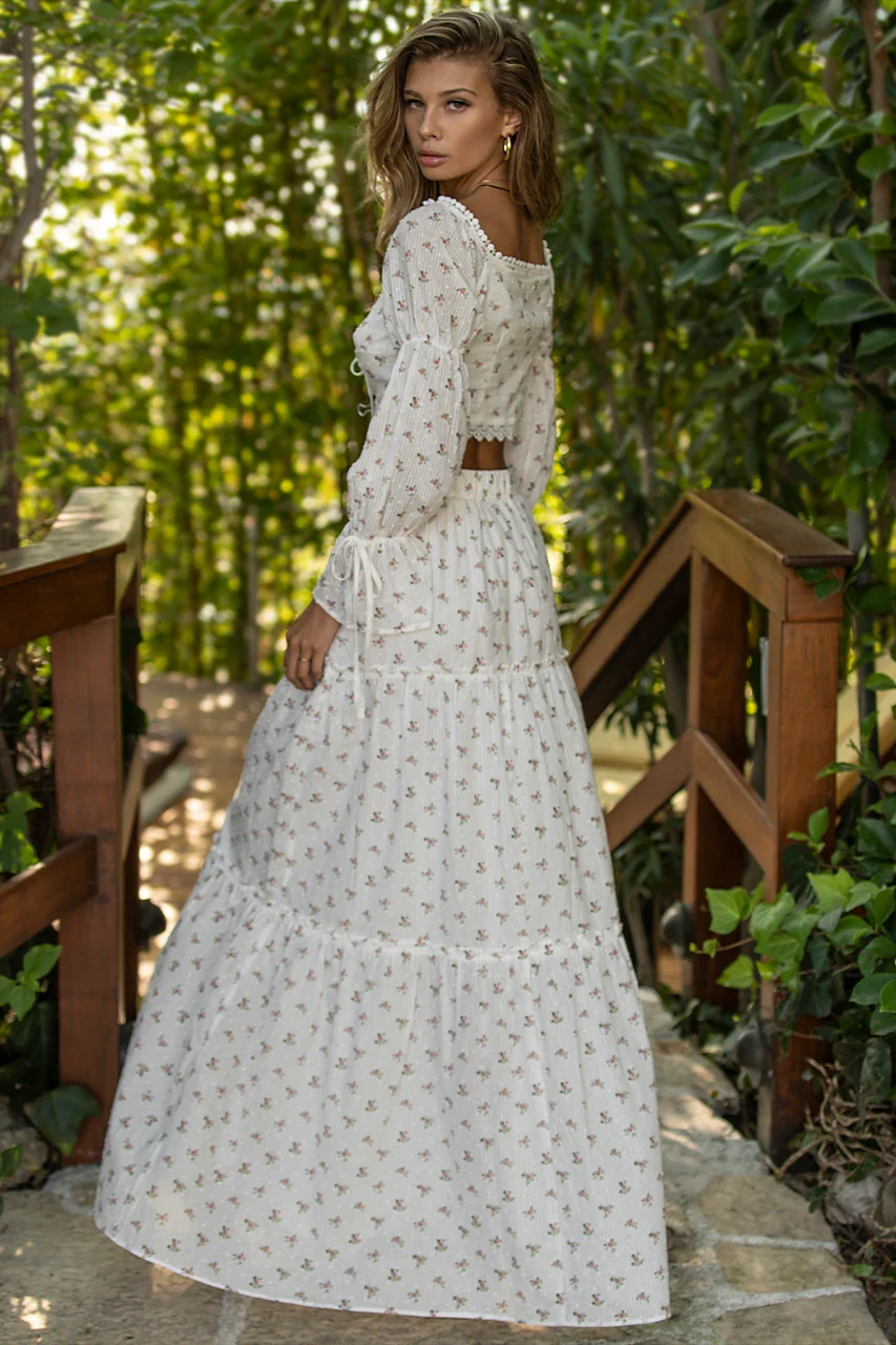 Seven Wonders The Label WOMENS YENNIFER MAXI SKIRT - WHITE FLORAL - Image 3