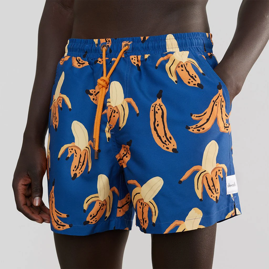 Skwosh Club MENS BANANARAMA SWIM SHORTS - NAVY - Image 5