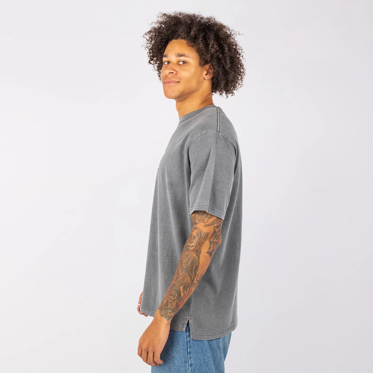 SKWOSH CLUB Mens Bloody Ripper Regular Tee - Charcoal - Image 8