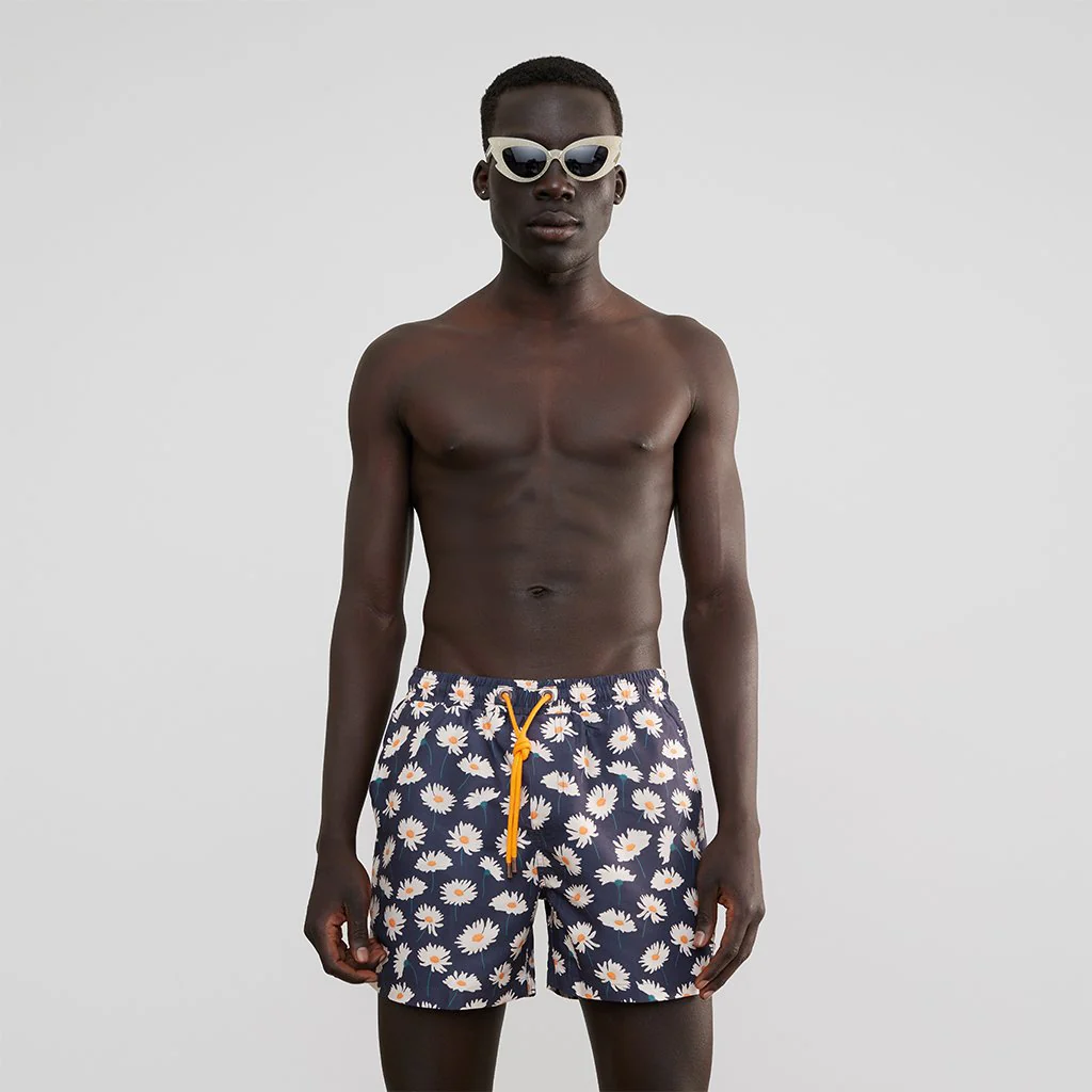Skwosh Club MENS DAISY BABY SWIM SHORTS - DAISY PRINT - Image 4