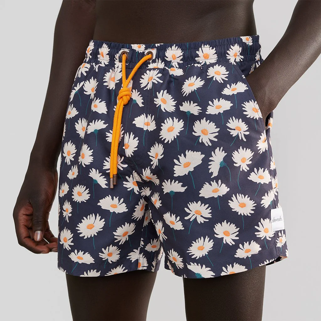 Skwosh Club MENS DAISY BABY SWIM SHORTS - DAISY PRINT - Image 5