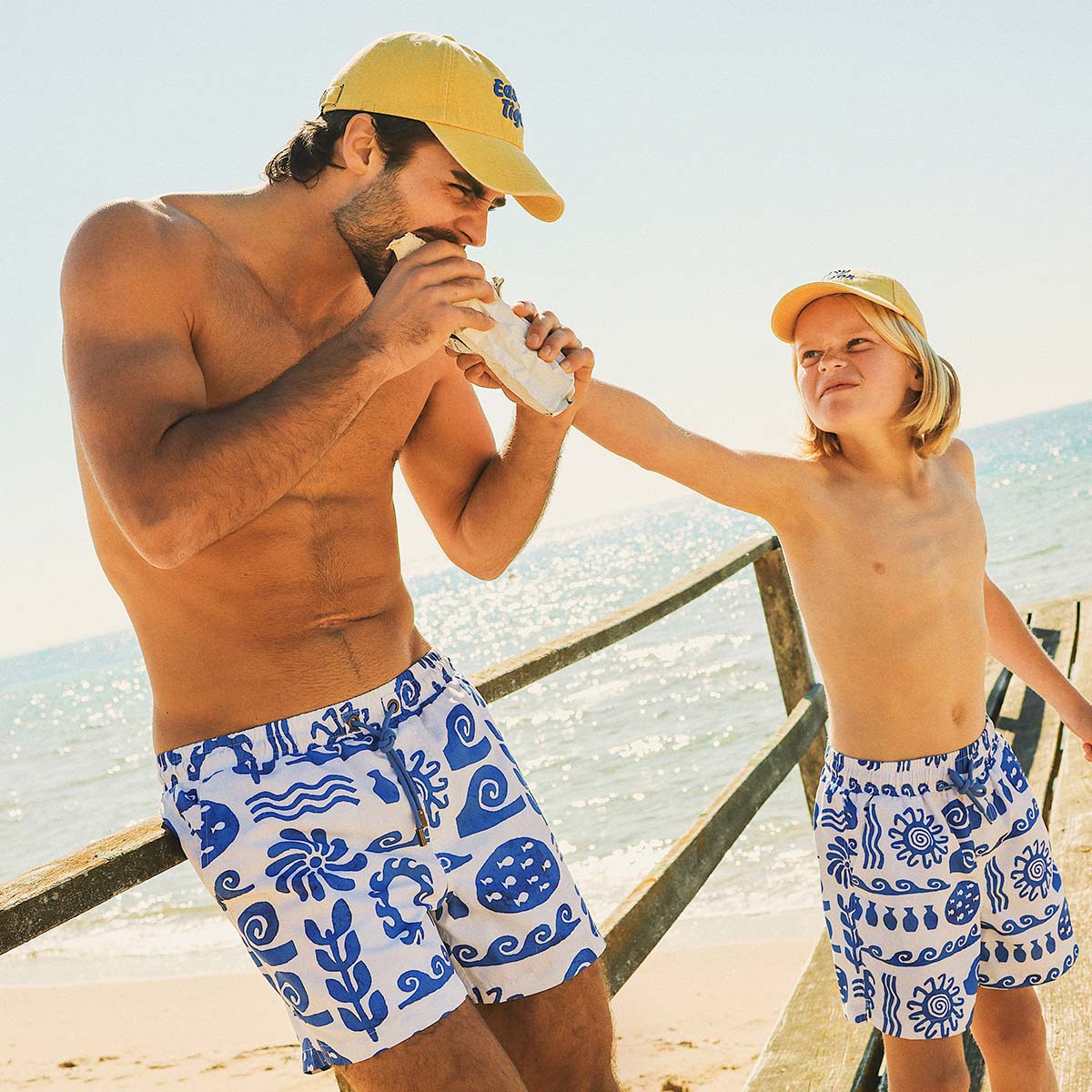 SKWOSH CLUB Mens Greek Yoghurt Swim Shorts in White - Image 8