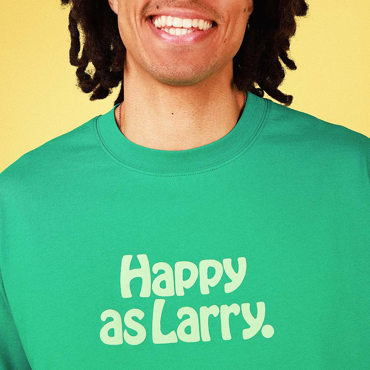 SKWOSH CLUB Mens Happy As Larry Slang Tee in Green - Image 4
