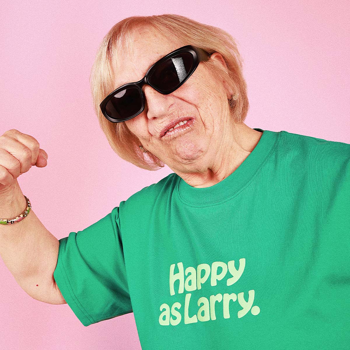 SKWOSH CLUB Mens Happy As Larry Slang Tee in Green - Image 5