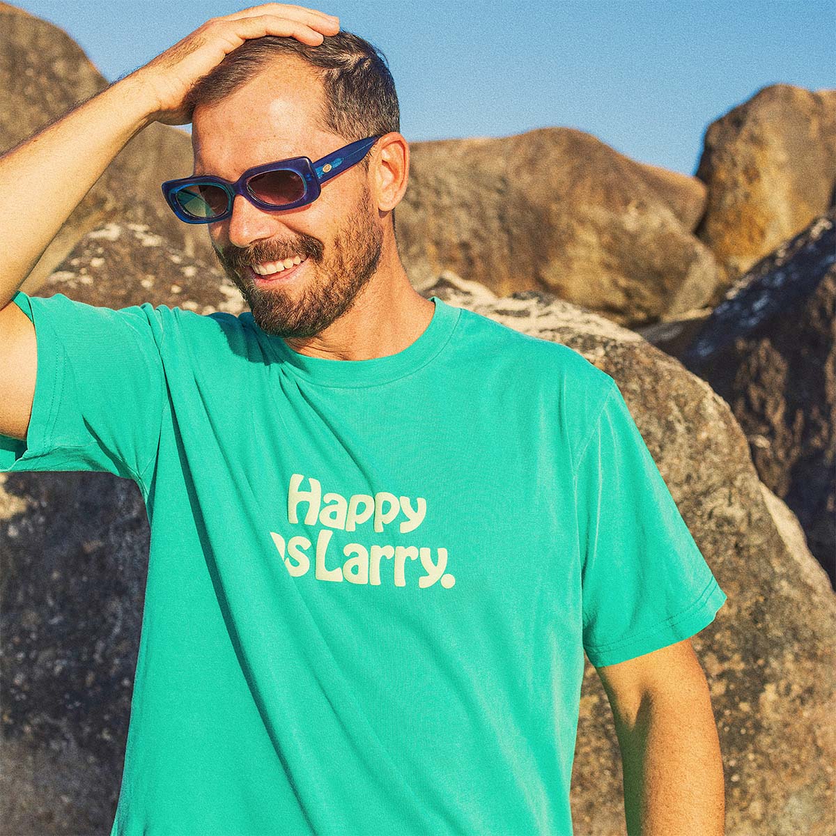 SKWOSH CLUB Mens Happy As Larry Slang Tee in Green - Image 8