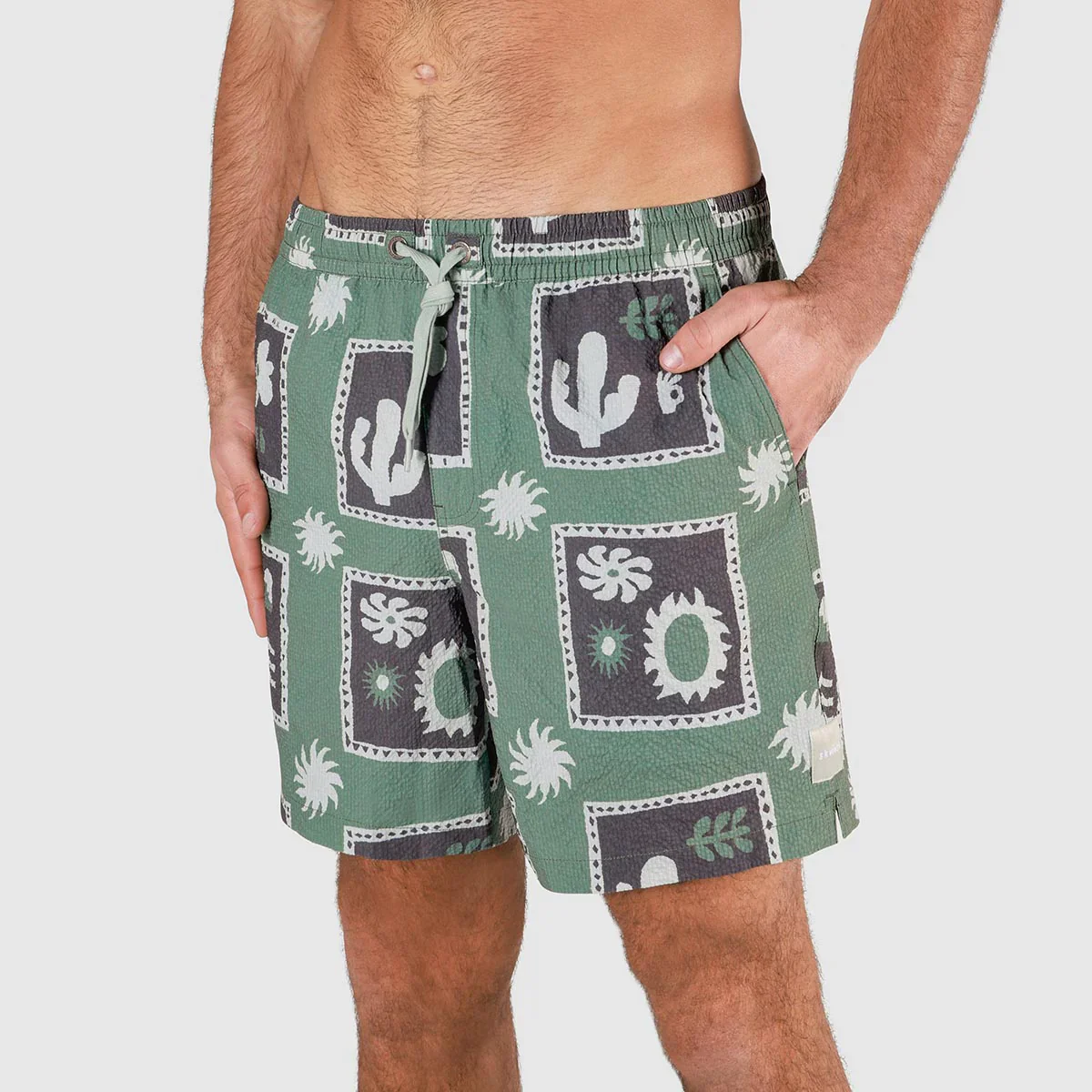 SKWOSH CLUB Mens Joshua Tree Everyday Shorts in Green - Image 3