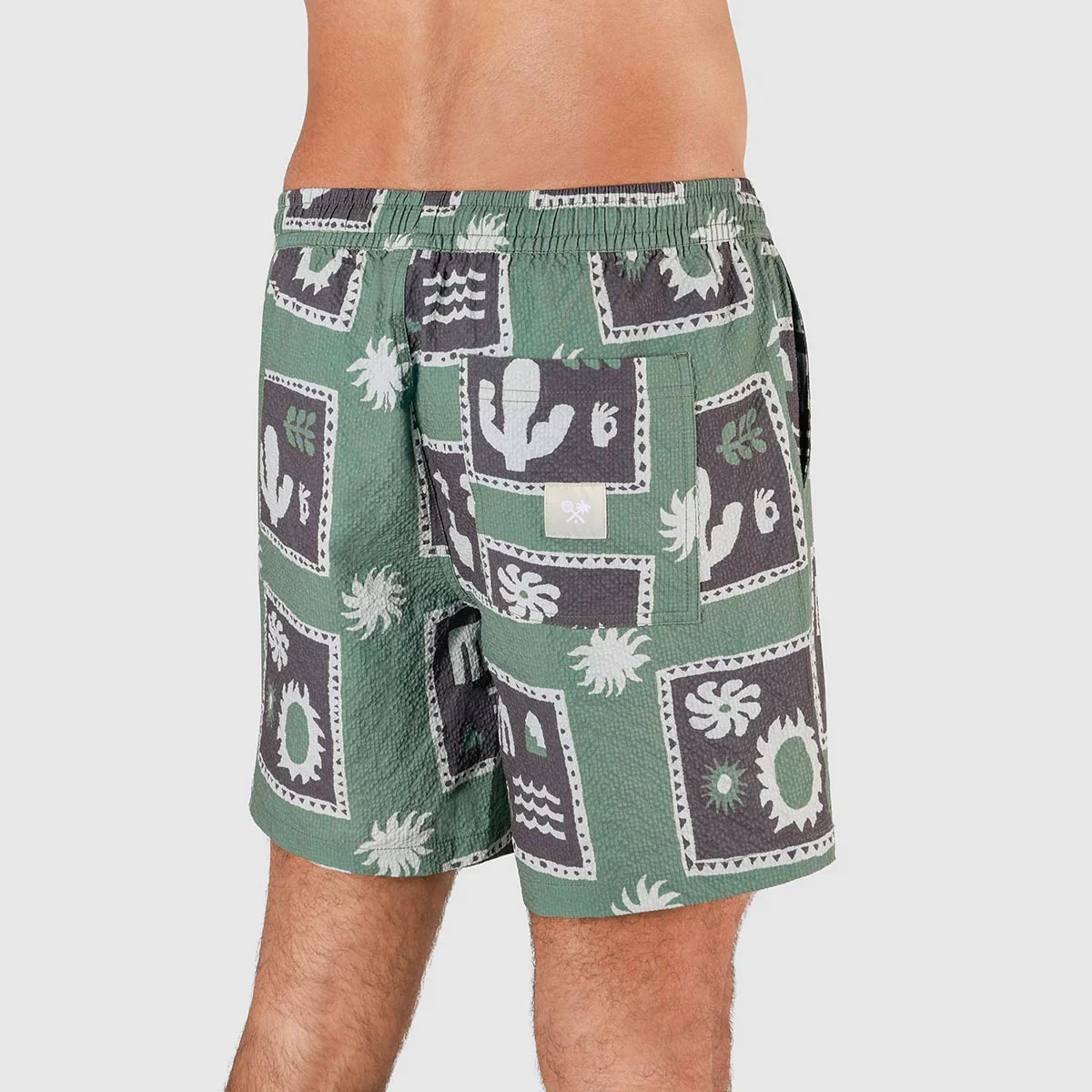 SKWOSH CLUB Mens Joshua Tree Everyday Shorts in Green - Image 4