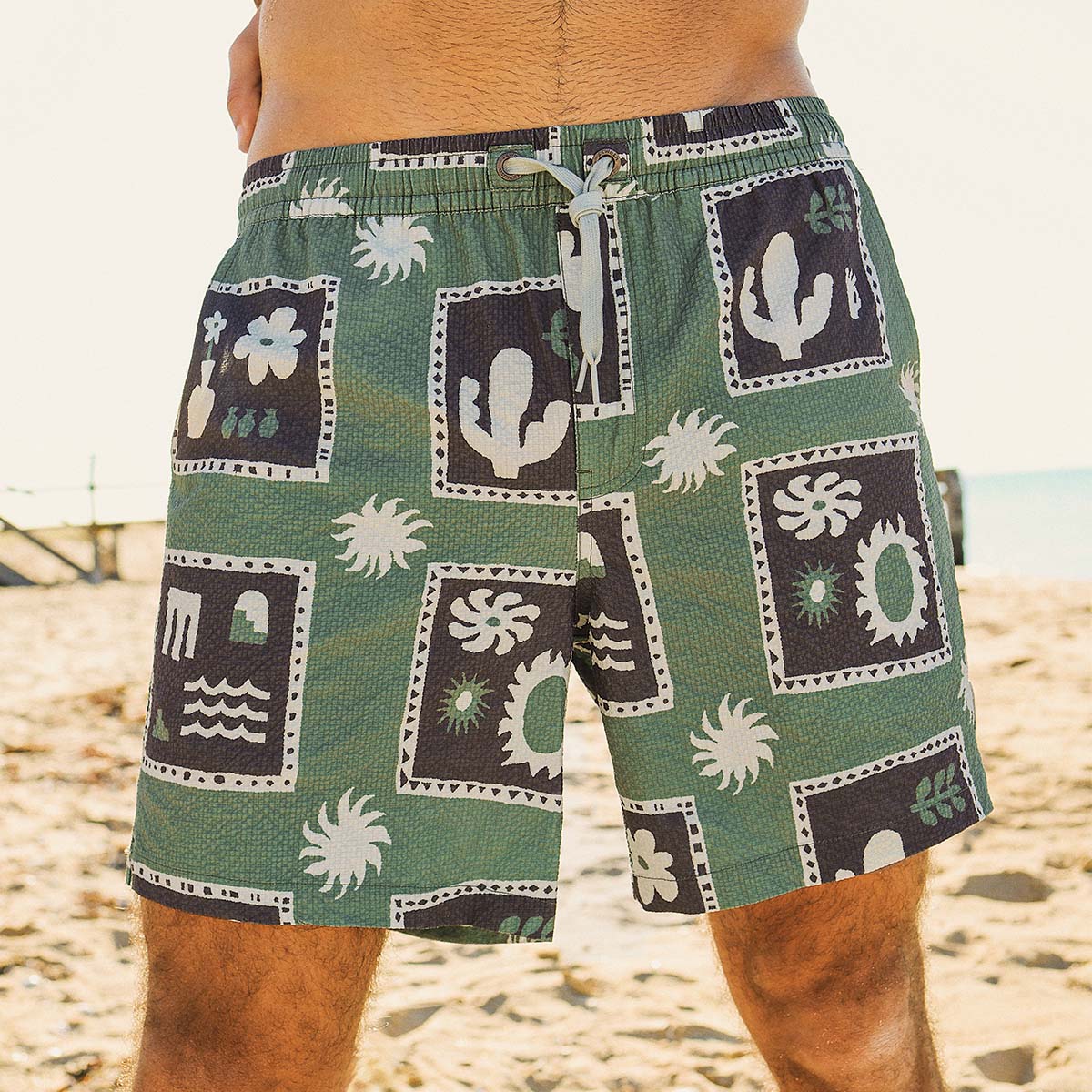SKWOSH CLUB Mens Joshua Tree Everyday Shorts in Green - Image 5