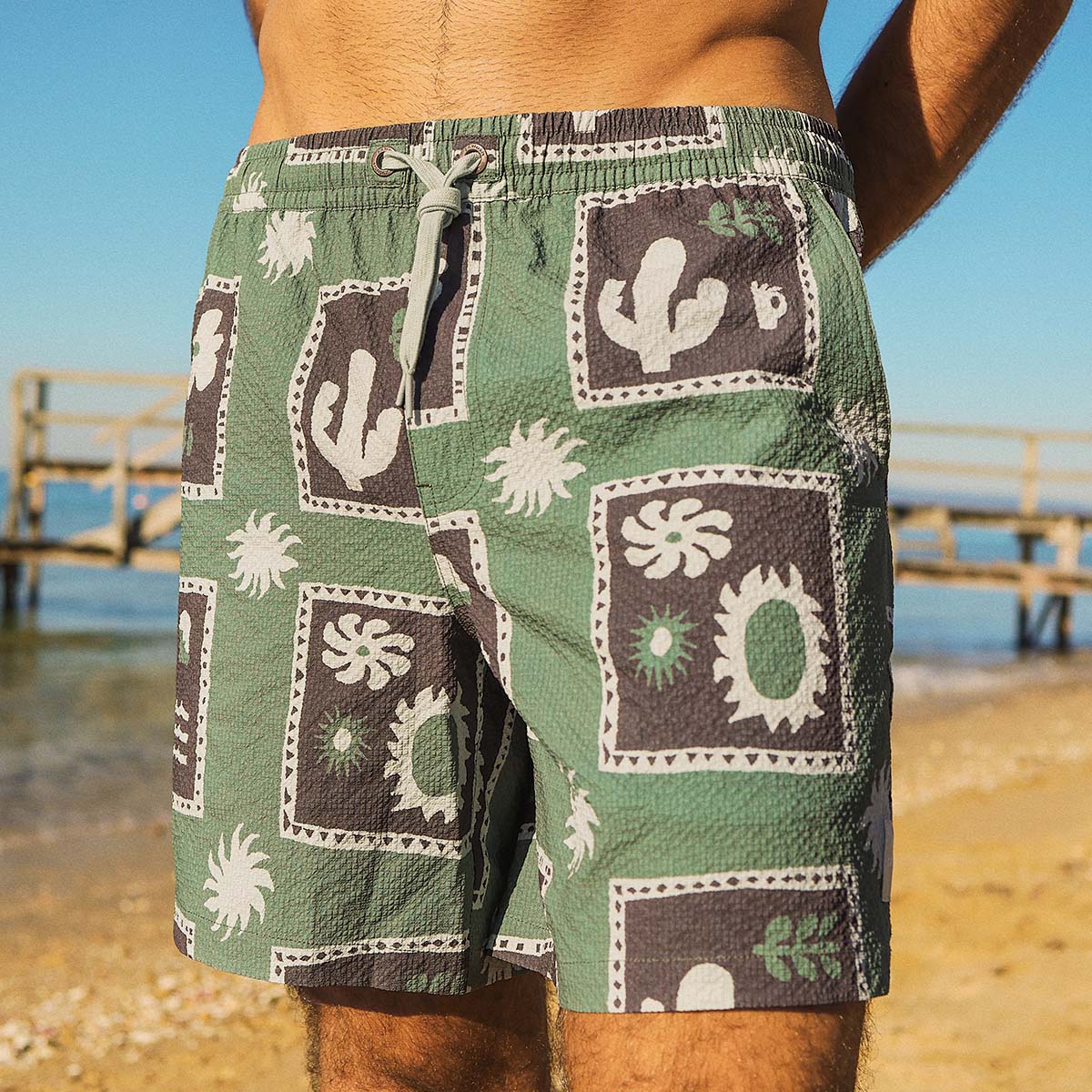 SKWOSH CLUB Mens Joshua Tree Everyday Shorts in Green - Image 6