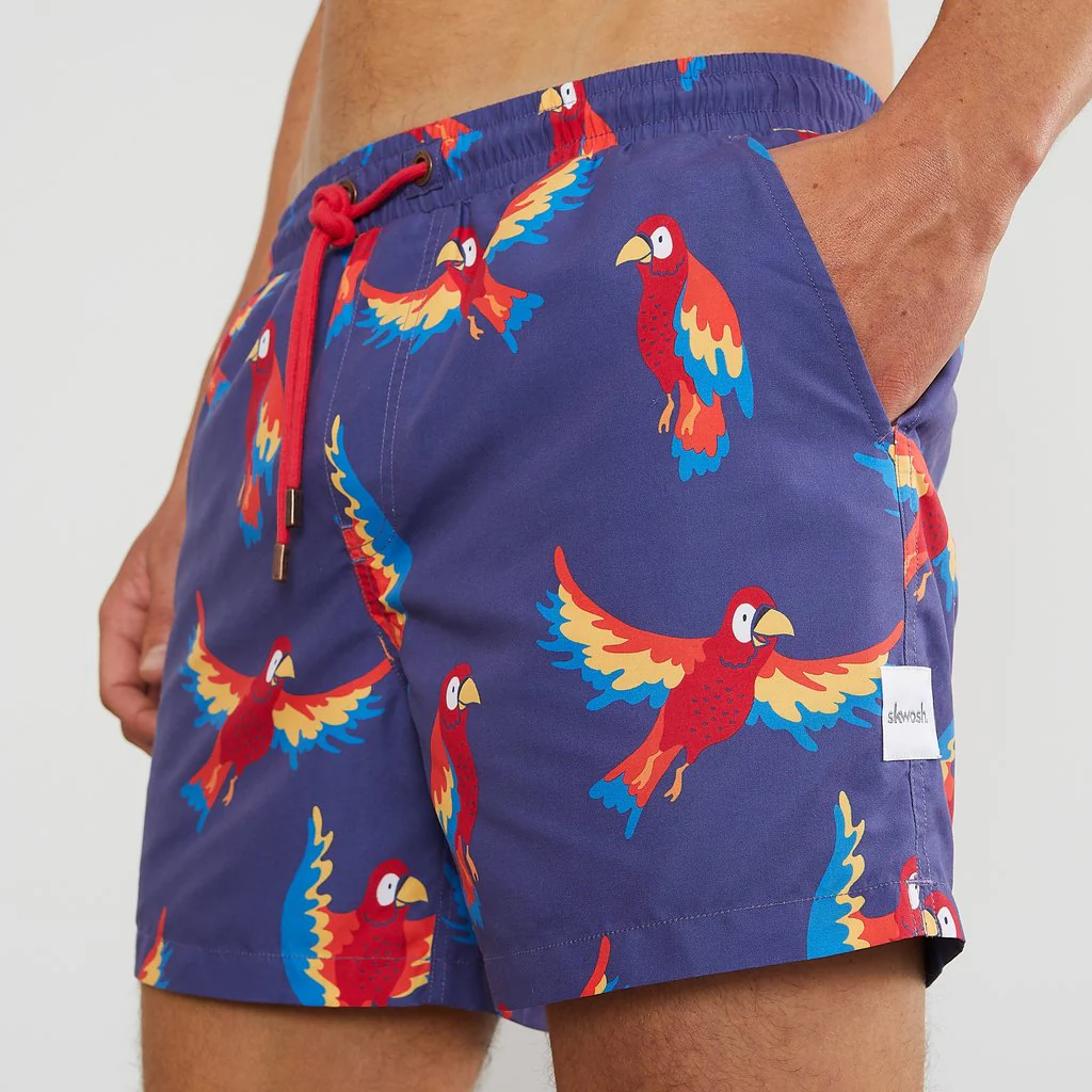 Skwosh Club MENS POLLY WANNA CRACKER SWIM SHORTS - Image 2
