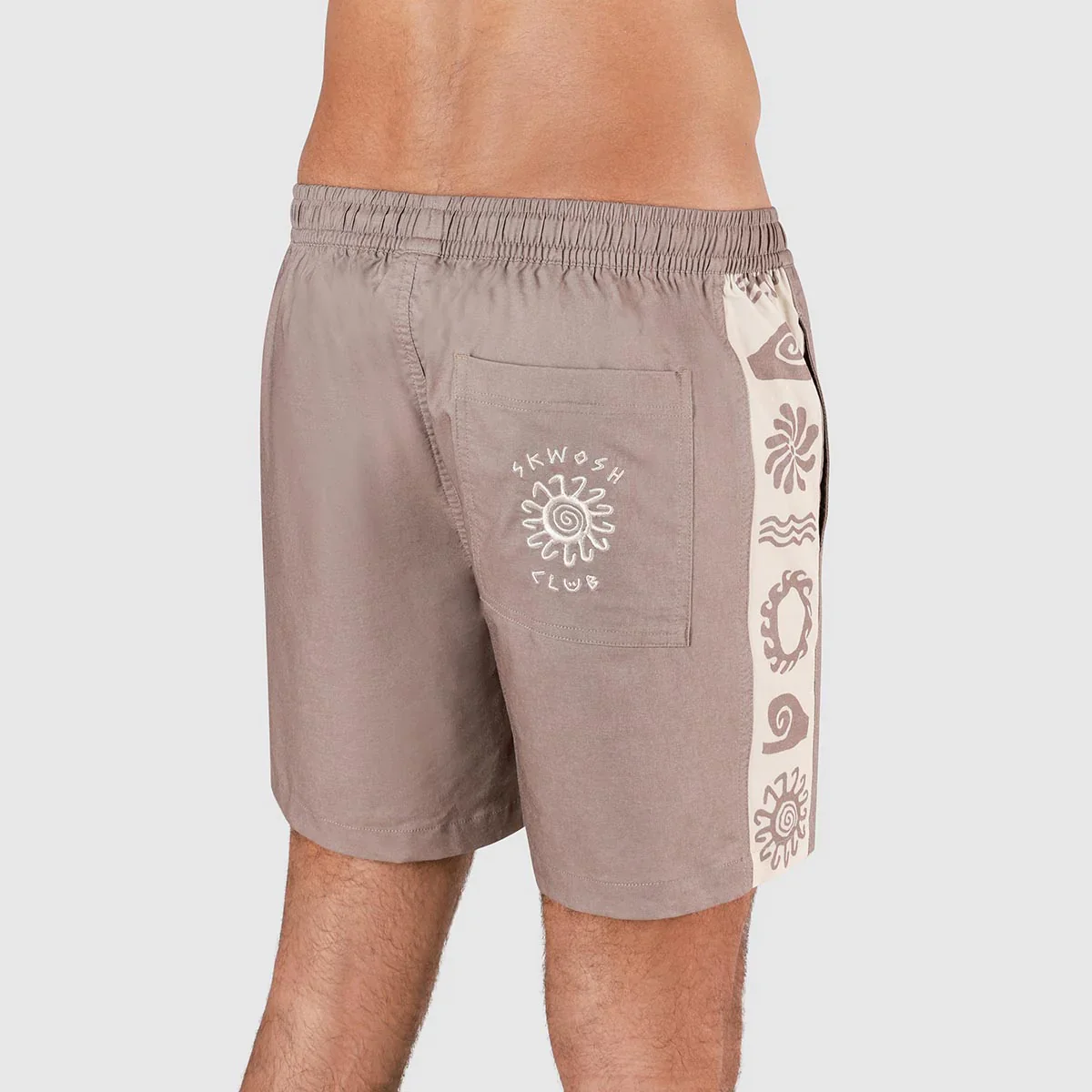 SKWOSH CLUB Mens Spiced Mocha Everyday Shorts in Brown - Image 4