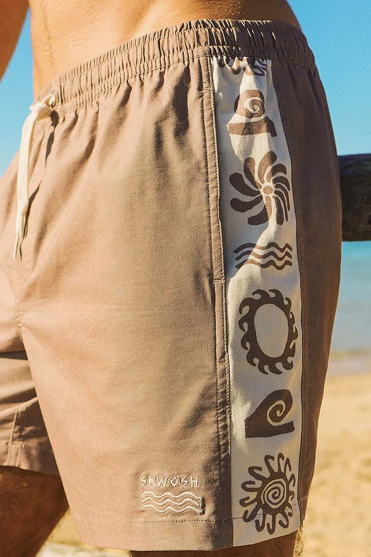 SKWOSH CLUB Mens Spiced Mocha Everyday Shorts in Brown - Image 7