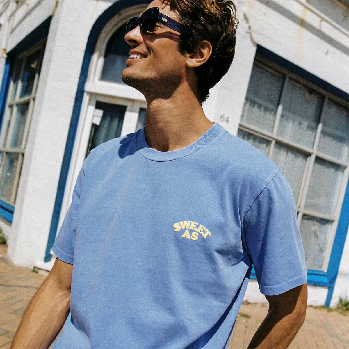 SKWOSH CLUB Mens Sweet As Slang Tee in Blue - Image 9