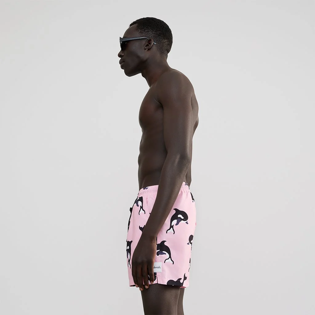Skwosh Club MENS THAT'S KILLER SWIM SHORTS - WHALE PRINT - Image 3