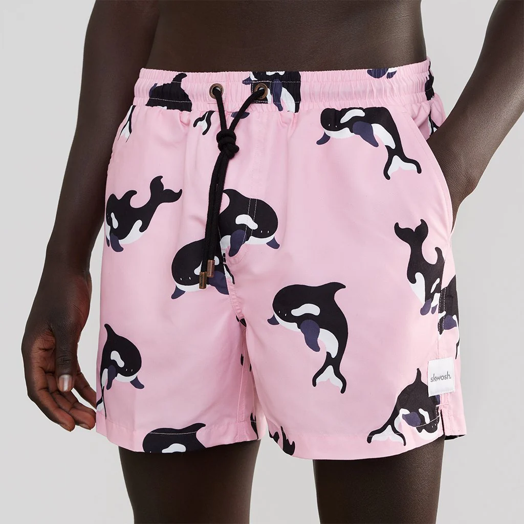 Skwosh Club MENS THAT'S KILLER SWIM SHORTS - WHALE PRINT - Image 5