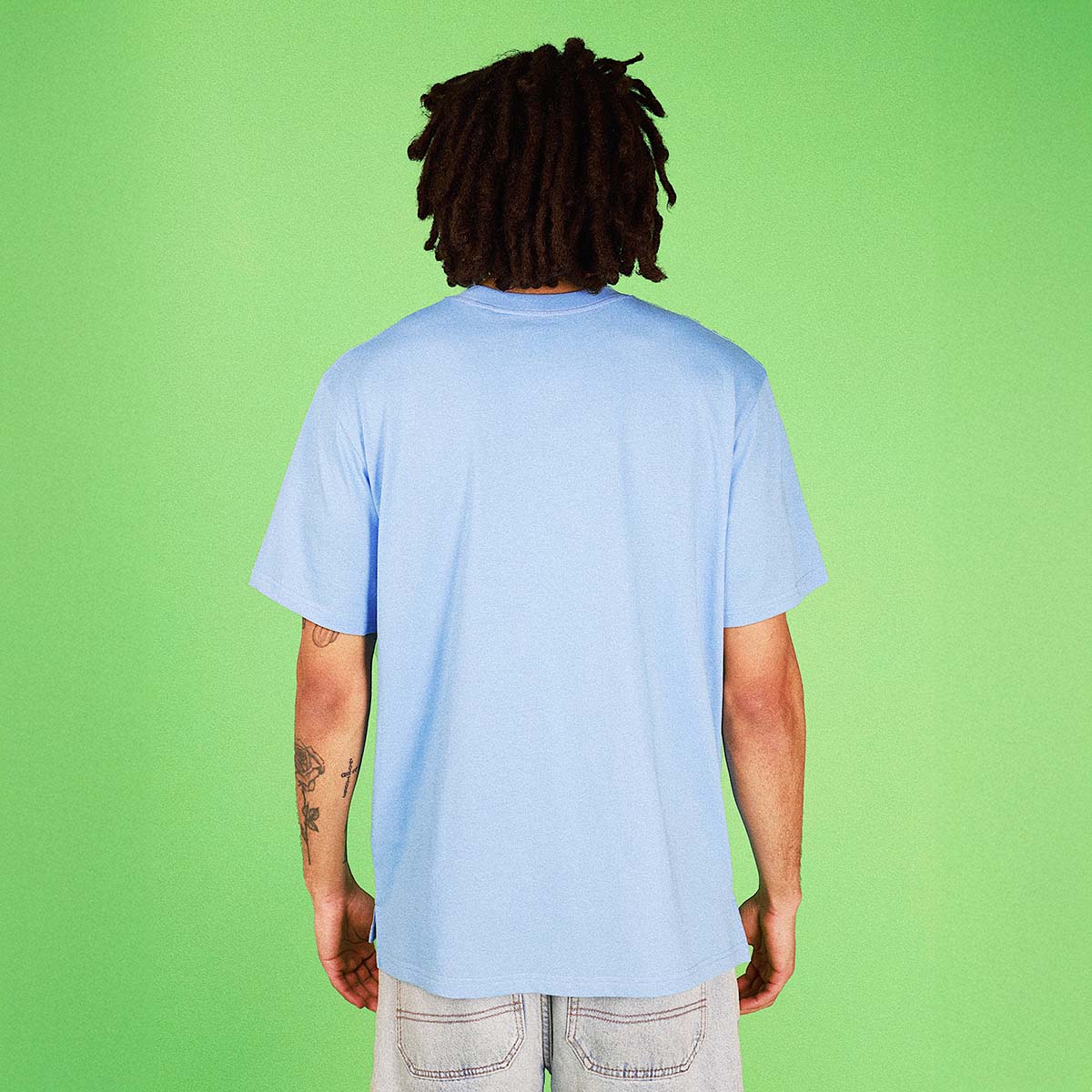 SKWOSH CLUB Mens Yeah Nah Slang Tee in Blue - Image 5