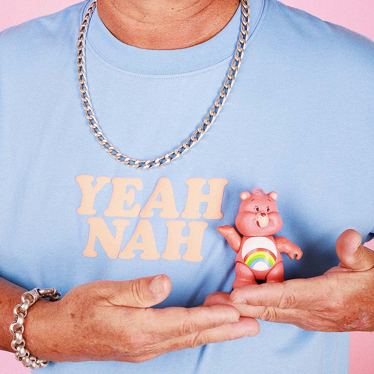 SKWOSH CLUB Mens Yeah Nah Slang Tee in Blue - Image 8