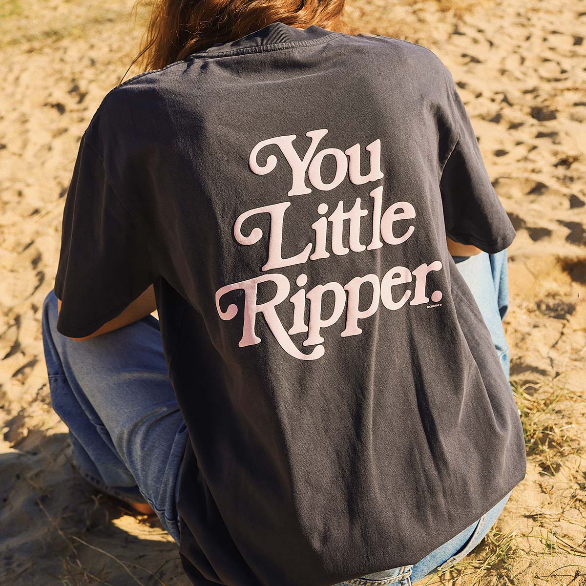 SKWOSH CLUB Mens You Little Ripper Slang Tee in Charcoal - Image 9