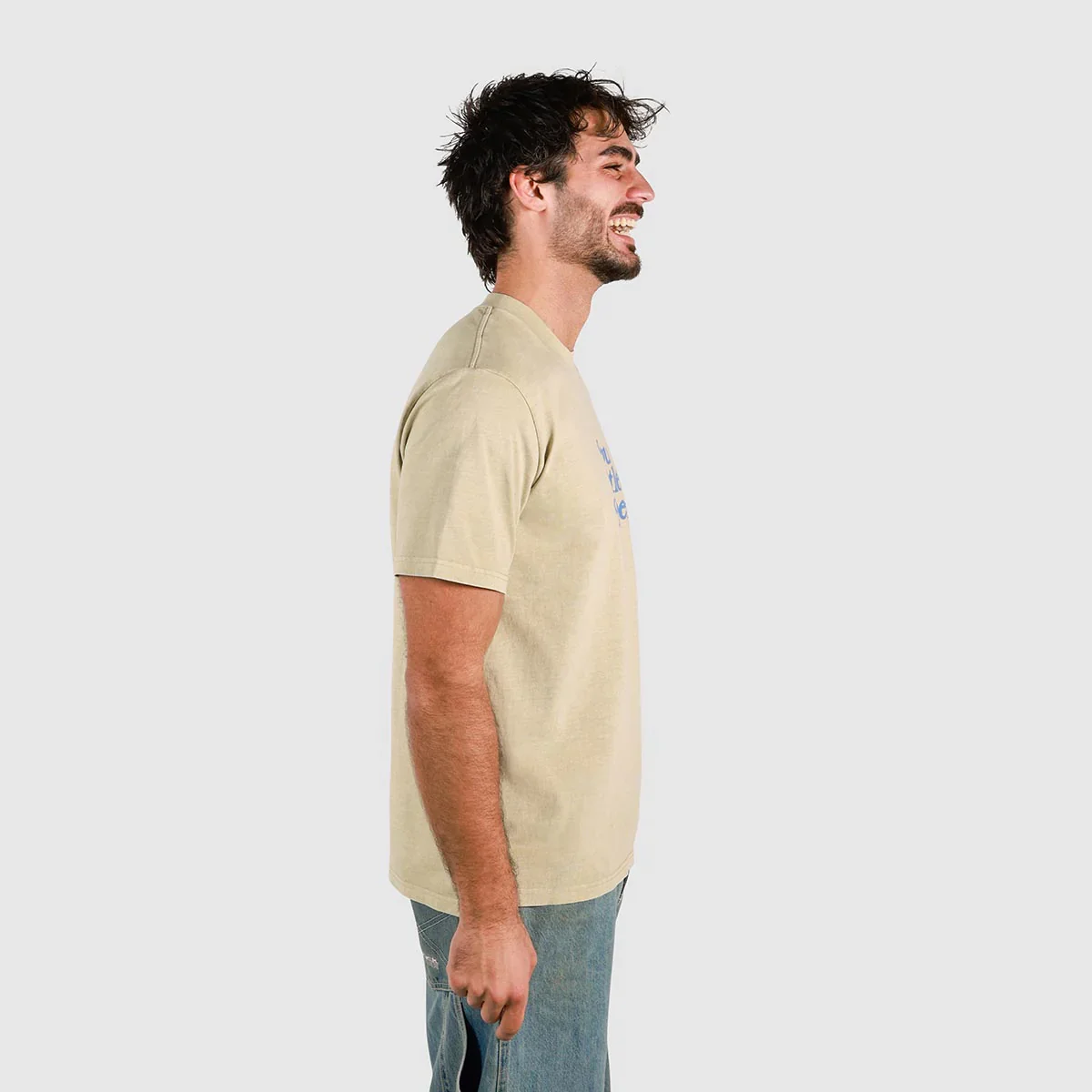 SKWOSH CLUB Mens You Little Ripper Slang Tee in Stone - Image 4