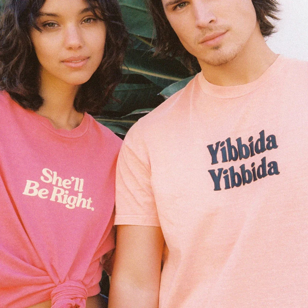 Skwosh Club YIBBIDA YIBBIDA TEE - SOFT WASHED ORANGE - Image 3