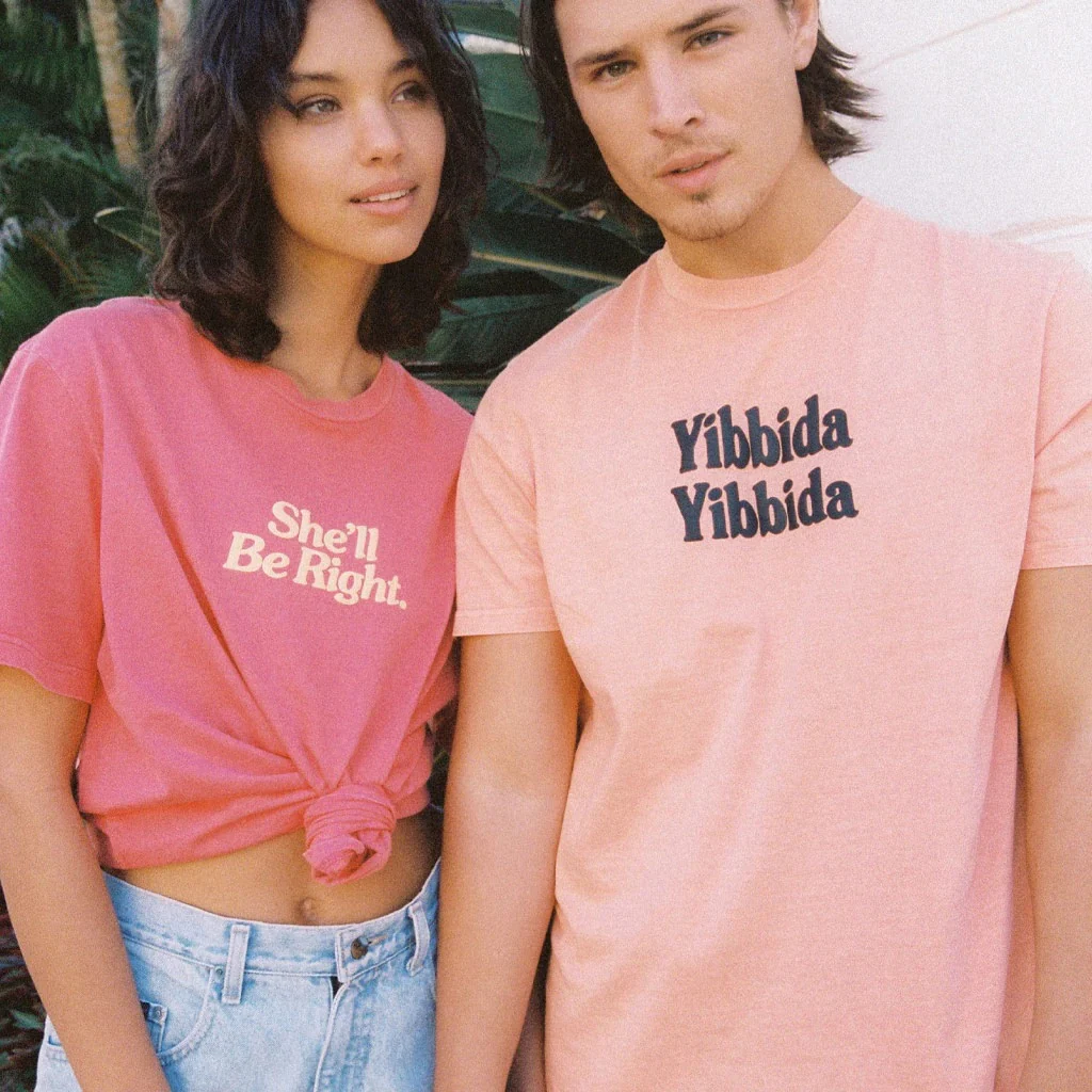 Skwosh Club YIBBIDA YIBBIDA TEE - SOFT WASHED ORANGE - Image 5