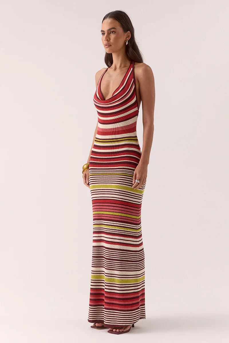 SOVERE Womens Pandora Knit Dress in Stripe - Image 4