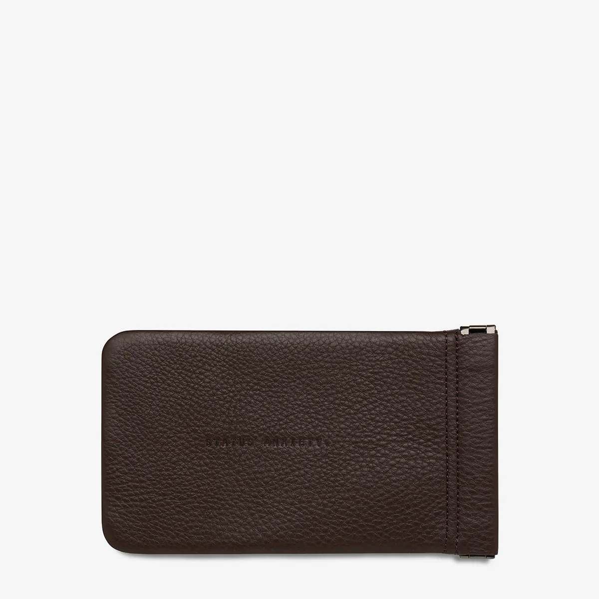STATUS ANXIETY Keepsake Sunglasses Case in Cocoa Leather - Image 2